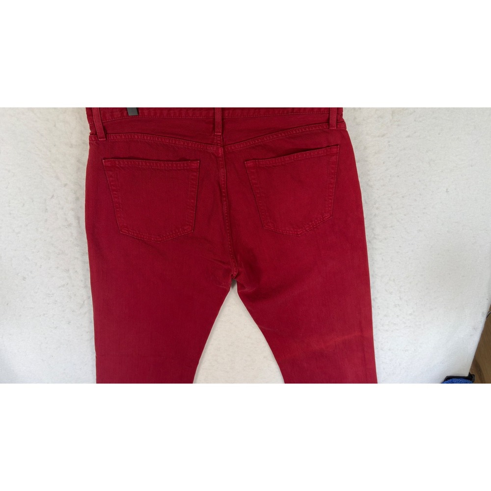 Cremieux Mens Straight Leg Jeans Red 100% Cotton Denim Pants 34x32 - Picture 6 of 10